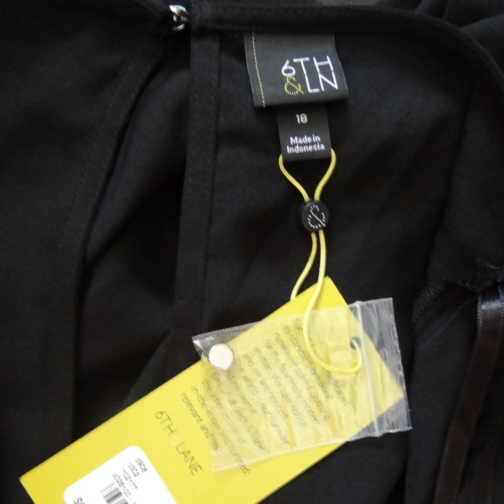 BNWT! 6th & Lane Black Plus Size Blouse Top - Picture 5 of 5
